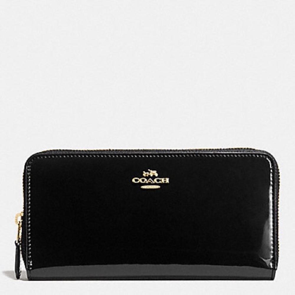 BOXED ACCORDION ZIP WALLET IN SMOOTH LEATHER